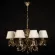 Подвесная люстра Abrasax Sylvia L.8110-8BR CRISTAL-SHADE, Бронза, Кремовый, Металл, крупный план