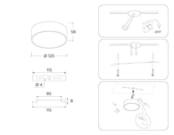 Потолочный светильник Ambrella Light Air Alum FV5513