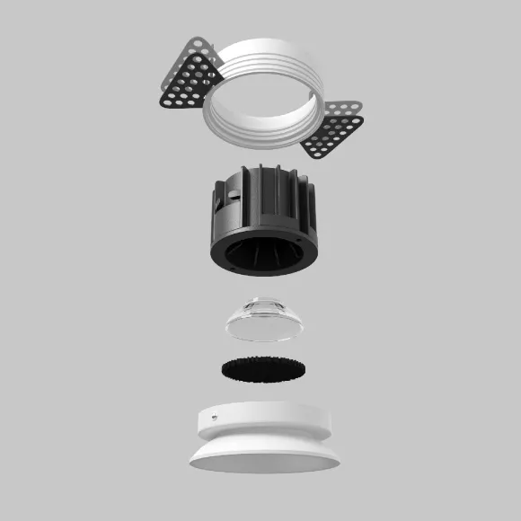 Встраиваемый светильник Maytoni Round DL058-12W3K-TRS-W, 3000, Теплый белый, Современный Встраиваемый светильник Maytoni Round DL058-12W3K-TRS-W, 3000, Теплый белый, Современный