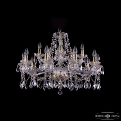 Подвесная люстра Bohemia Ivele Crystal 1413/10+5/300 G Leafs