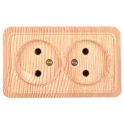 Розетка двойная 2П General Альфа 477040