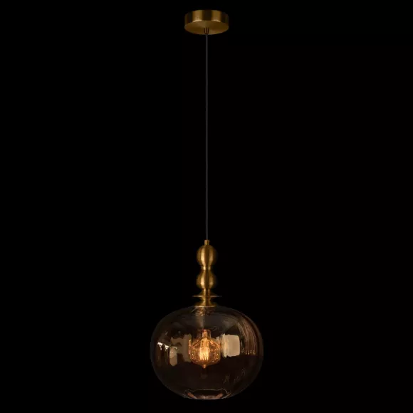 Подвесной светильник Loft IT Melon 10426 Amber, Бронза, Янтарный, Металл, крупный план