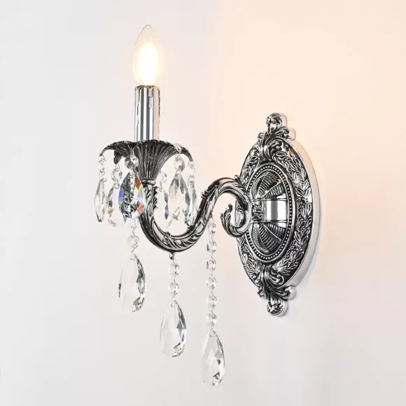 Бра Bohemia Ivele Crystal AL7901B10/1/175 B NB, Никель, Металл, Классика стиль Бра Bohemia Ivele Crystal AL7901B10/1/175 B NB, Никель, Металл, Классика стиль