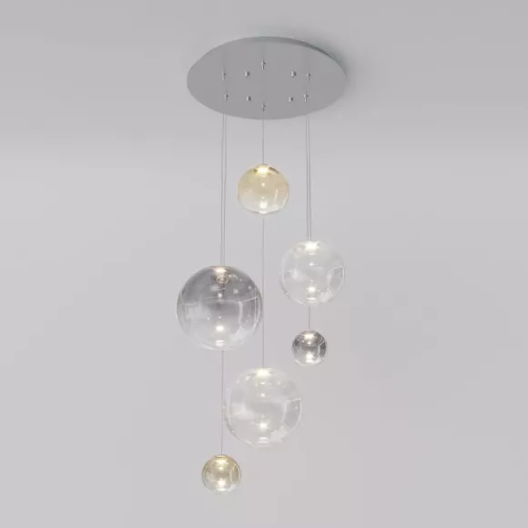 Подвесной светильник Eurosvet Wonder 50230 LED хром a062052, Дымчатый, Нейтральный белый, Металл, крупный план Подвесной светильник Eurosvet Wonder 50230 LED хром a062052, Дымчатый, Нейтральный белый, Металл, крупный план