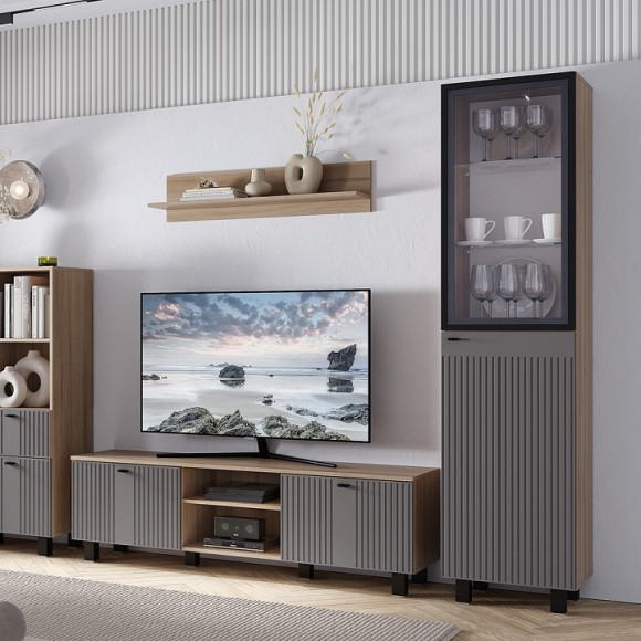 Шкаф-витрина Олива BTS_00-00160976