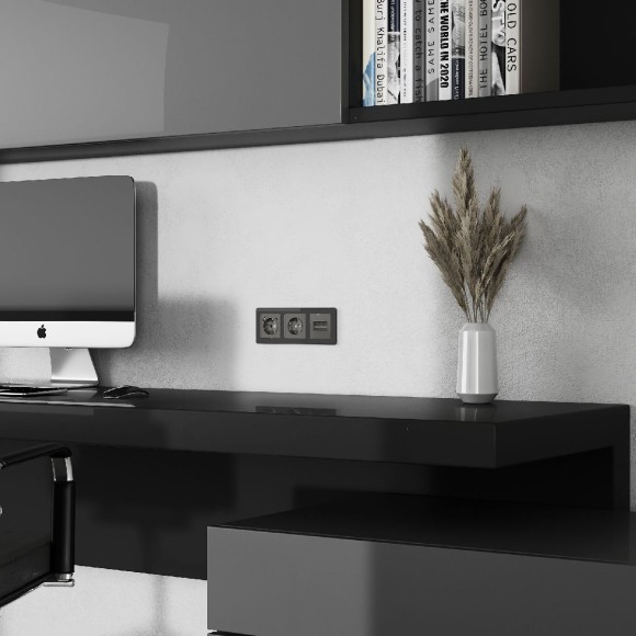 Накладка для двойной розетки Еthernet RJ-45 Werkel 4690389197581 W1191144 a064099