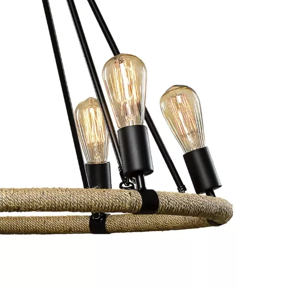 Подвесная люстра LOFT IT Rope filament Loft1861/6, Лофт, Черный Подвесная люстра LOFT IT Rope filament Loft1861/6, Лофт, Черный