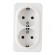 Розетка двойная с заземлением Arte Milano 310.40-2.white