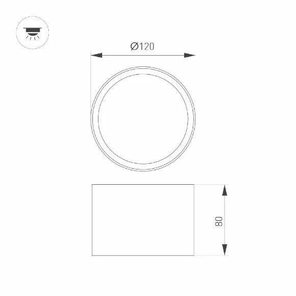 Накладной светильник Arlight SP-BISCOTTO-R120-12W Warm3300-MIX (BK-GD, 80 deg, 230V) 055026, Черный, От теплого до нейтрального, Алюминий Накладной светильник Arlight SP-BISCOTTO-R120-12W Warm3300-MIX (BK-GD, 80 deg, 230V) 055026, Черный, От теплого до нейтрального, Алюминий