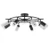 Люстра на штанге Lightstar Rullo LR7183743641 (571718+214437-4+214436-4+202431-8), Черный, Белый, Металл
