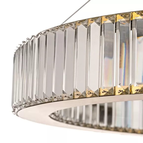 Подвесная люстра Arti Lampadari Anzio L 1.5.80.100 G, Золото, Прозрачный, Металл, крупный план Подвесная люстра Arti Lampadari Anzio L 1.5.80.100 G, Золото, Прозрачный, Металл, крупный план