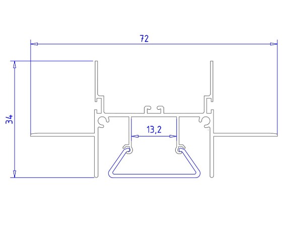Алюминиевый профиль Ambrella Light Alum Profile GP4000AL