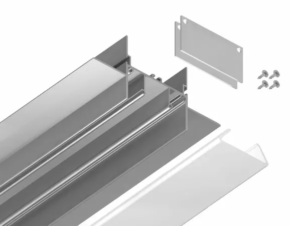 Алюминиевый профиль Ambrella Light Alum Profile GP4000AL, вид сбоку Алюминиевый профиль Ambrella Light Alum Profile GP4000AL, вид сбоку