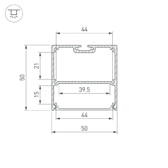 Алюминиевый профиль Arlight SL-LINE-5050-LW-3000 WHITE 043978