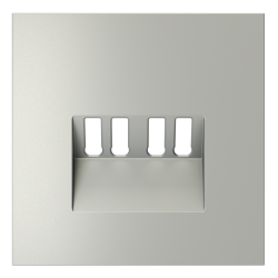Накладка для розетки акустической 4-местной  Voltum S70 (сталь) VLS001505