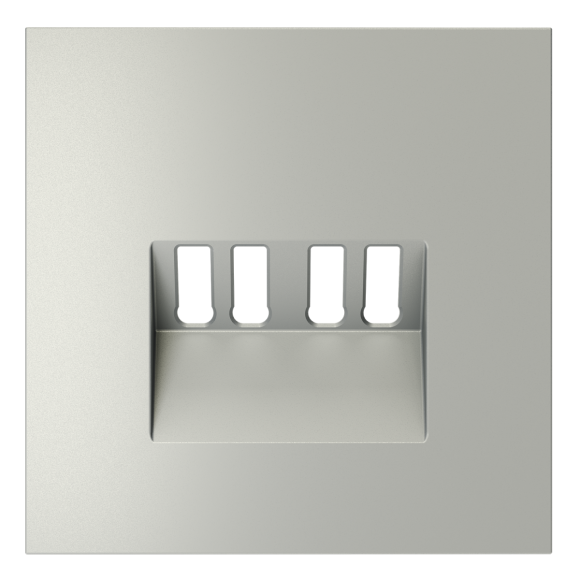Накладка для розетки акустической 4-местной Voltum S70 (сталь) VLS001505