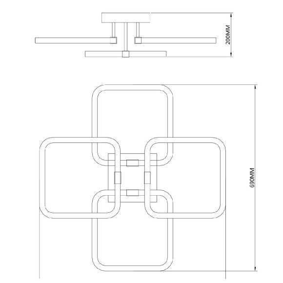 Потолочная светодиодная люстра Escada Tube 10279/4LED