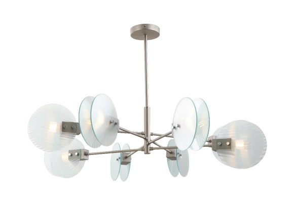 Люстра на штанге iLamp Panorama 15598-8 SN+CL