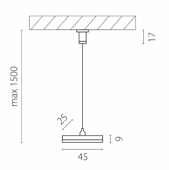 Подвес трековый PRO Lightstar Teta 505177-1 Подвес трековый PRO Lightstar Teta 505177-1