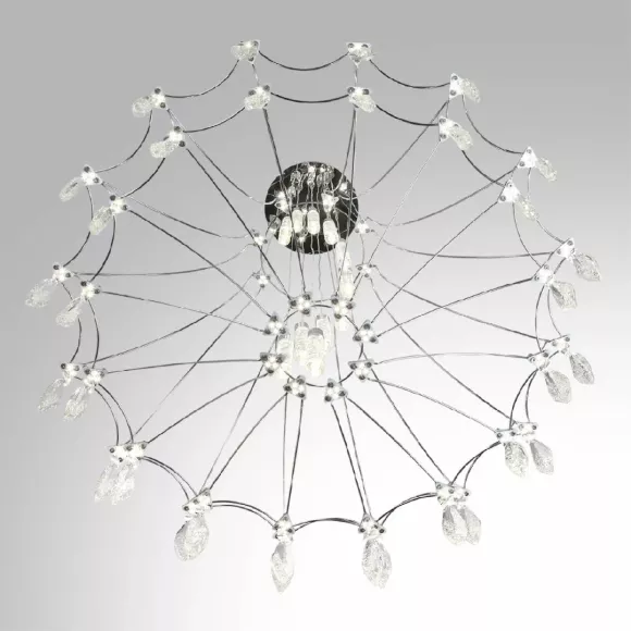Подвесная люстра Odeon Light Flamenco 6699/51L, Хром, Прозрачный, Нейтральный белый, крупный план Подвесная люстра Odeon Light Flamenco 6699/51L, Хром, Прозрачный, Нейтральный белый, крупный план