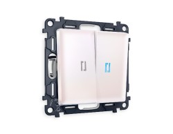 Комплект механизма 2-кл выключателя с подсветкой Ambrella Volt Alfa MA204020