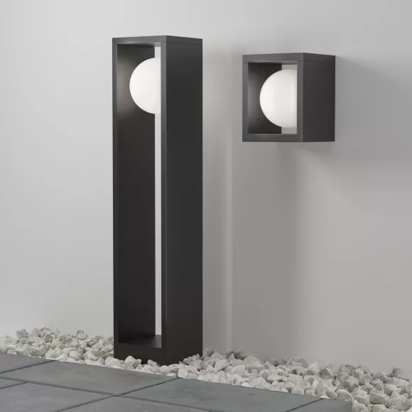 Ландшафтный светильник Maytoni Slate O483FL-L10GF3K, Графит, Белый, Теплый белый, крупный план основания