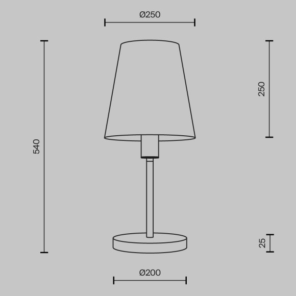 Настольная лампа Maytoni Lira MOD483TL-01BS
