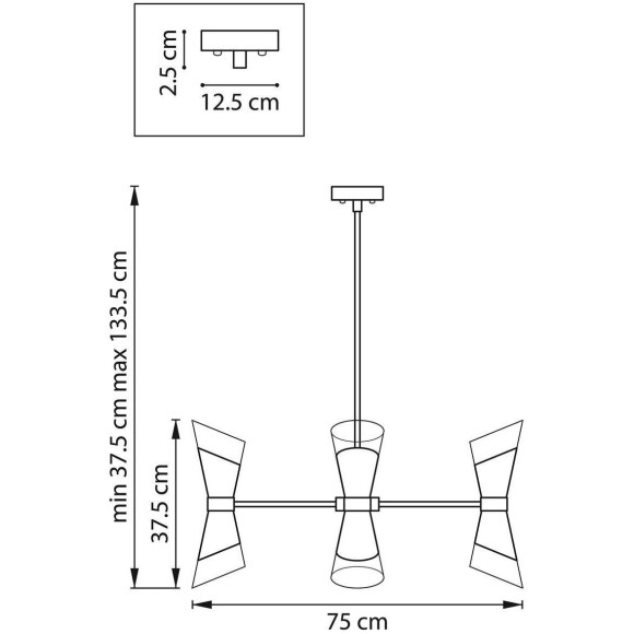 Люстра на штанге Lightstar Strato 817122