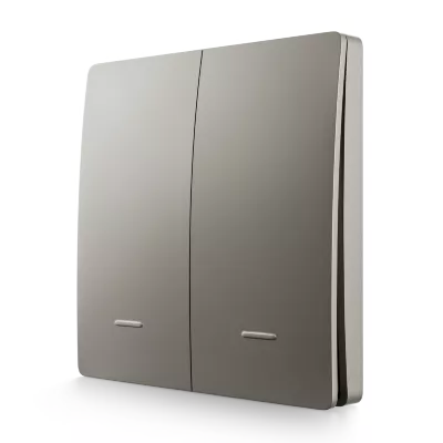 Выключатель кинетический 2кл., IP44, 2,4 ГГц, Smart, сер. Apeyron 04-79