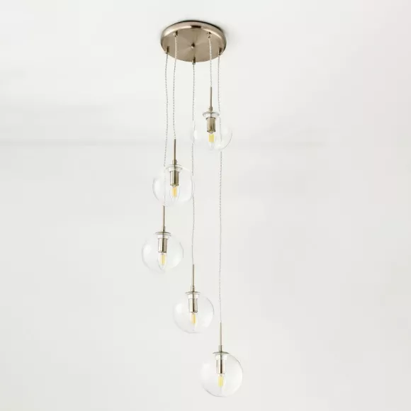 Подвесной светильник Citilux Томми CL102051, Прозрачный, Хром, Металл Подвесной светильник Citilux Томми CL102051, Прозрачный, Хром, Металл