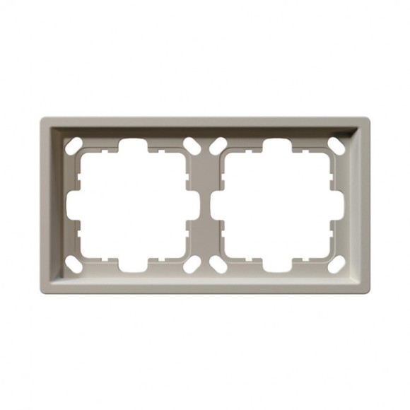 Рамка серия FD 2-постовая, цвет Сахара Jasmart FD1002SH