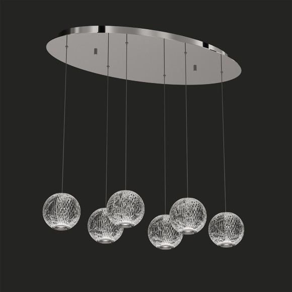 Подвесная светодиодная люстра Delight Collection Elliot Diamante MD20001012-6A chrome