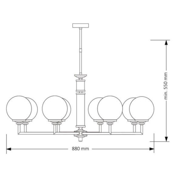 Подвесная люстра Kutek Mood Artu Glass ART-ZW-6 (N) G