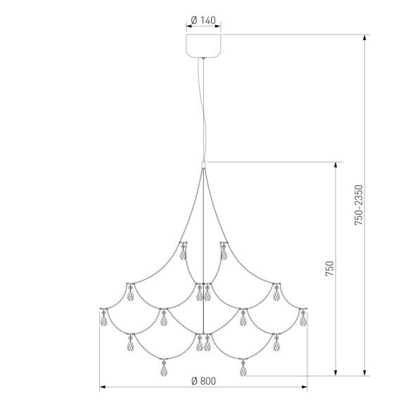 Подвесная люстра с пультом управления Bogates Adit 90400 LED