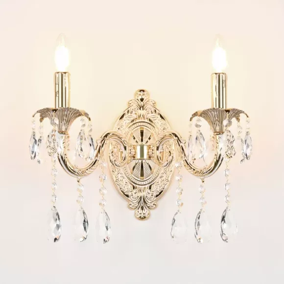 Бра Bohemia Ivele Crystal AL7901B10/2/175 A GW, Золото, Металл, Классика стиль, крупный план Бра Bohemia Ivele Crystal AL7901B10/2/175 A GW, Золото, Металл, Классика стиль, крупный план
