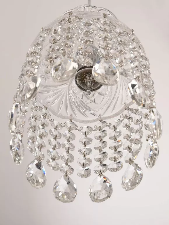 Подвесной светильник Bohemia Ivele Crystal 14781P/13 Ni, Никель, Прозрачный, Металл, крупный план Подвесной светильник Bohemia Ivele Crystal 14781P/13 Ni, Никель, Прозрачный, Металл, крупный план