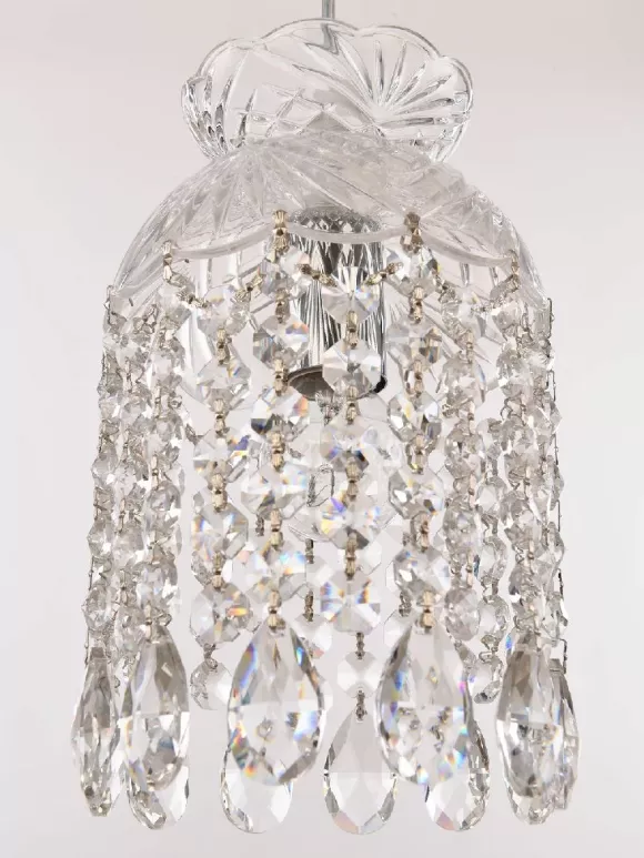 Подвесной светильник Bohemia Ivele Crystal 14781P/13 Ni, Никель, Прозрачный, Металл, декоративные элементы крупным планом Подвесной светильник Bohemia Ivele Crystal 14781P/13 Ni, Никель, Прозрачный, Металл, декоративные элементы крупным планом