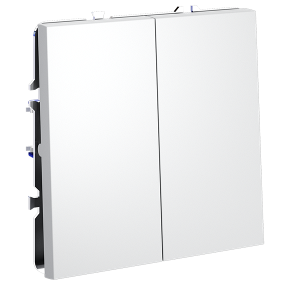 Проходной переключатель двухклавишный Voltum S70 VLS020302