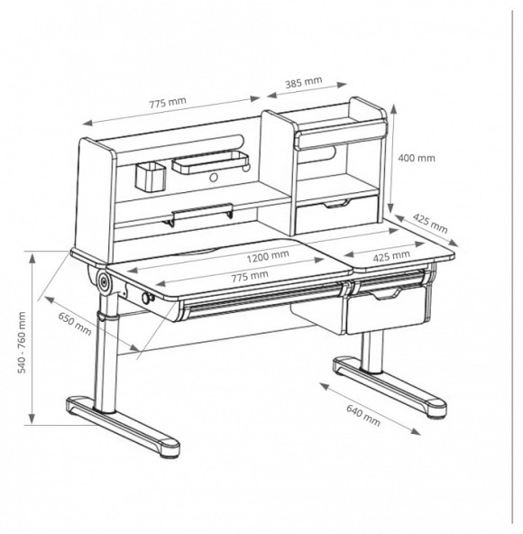Стол учебный Sentire FUN_222400