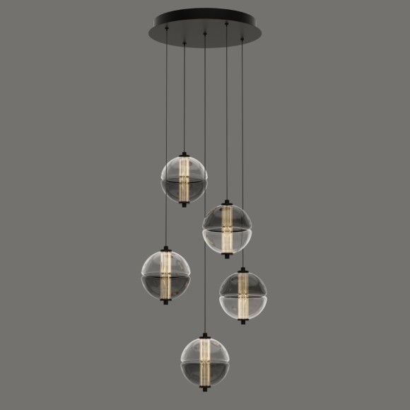 Каскадная люстра Delight Collection MD24022079-5A black/smoky