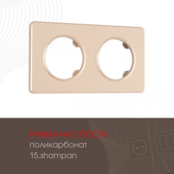 Рамка двухместная Arte Milano 502.15-2.shampan