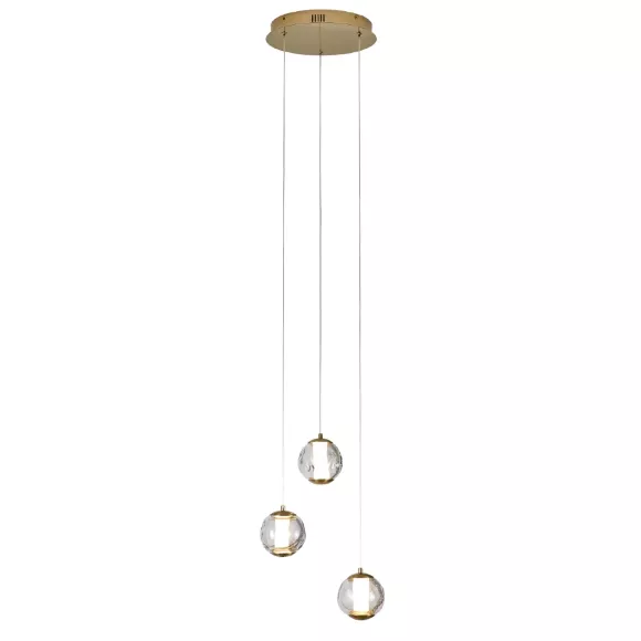 Подвесной светильник Delight Collection OD2437-3 gold/clear, Золото, Прозрачный, Нейтральный белый