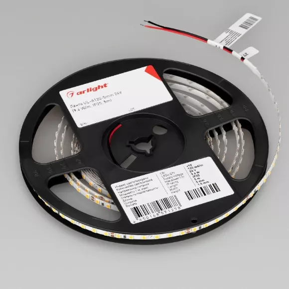 Светодиодная лента Arlight UL-A120-5mm 24V Day4000 (9.6 W/m, IP20, 5m) 044060 Светодиодная лента Arlight UL-A120-5mm 24V Day4000 (9.6 W/m, IP20, 5m) 044060