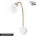 Спот Arte Lamp Falena A3116AP-1WH, Белый, Металл, Стекло