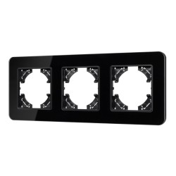Рамка на 3 поста стеклянная Arlight FRM-OMALI-GS-3-BK 049697