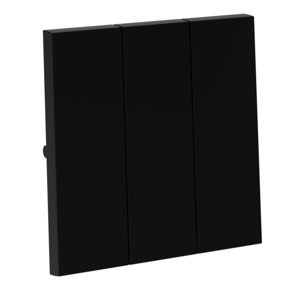 Клавиши для выключателя/переключателя трехклавишного Voltum S70 (черный матовый) VLS000508