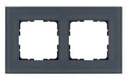 Рамка 2-постовая, стекло Маренго Jasmart G-Glass G1002GC