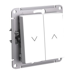 Выключатель 2-клавишный жалюзи, 10А, Systeme Electric AtlasDesign Лотос ATN001319