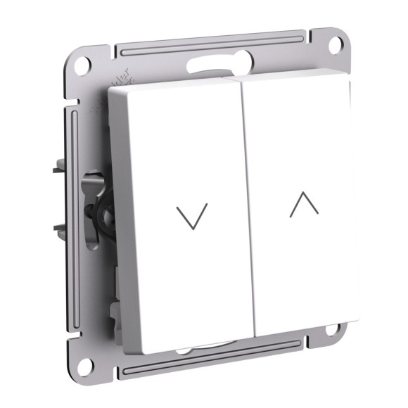 Выключатель 2-клавишный жалюзи, 10А, Systeme Electric AtlasDesign Лотос ATN001319