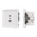 Механизм USB розетки Arlight SCT-TENDO-MUAC-PL-WH (5V, 3A, QC3) 054094